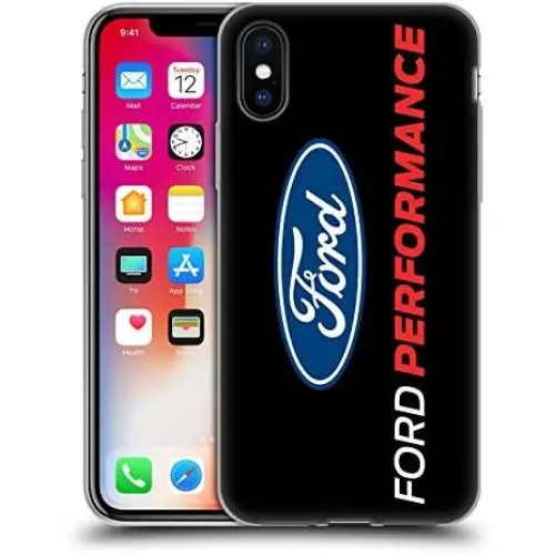Head Case Designs Officially Licensed Ford Motor Company Performance Oversized Logos Soft Gel Case Compatible with Apple iPhone X/iPhone Xs
