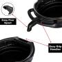 Oil Change Kit - Includes Oil Pan, Longneck Oil Funnel, and 5 Pack of Shop Towels - Motor Oil Drain pan for Changing Oil - Oil Change Value Kit with by Foxtrot Living