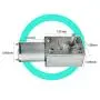XHSP High Torque Turbo Geared Motor, JGY-370 12V 10rpm DC Worm Gear Motor- Small Electric Motor Low RPM Reducer Self-Locking Motor for DIY Mini Geared Motor