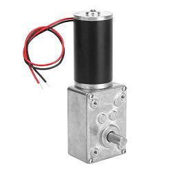 DC Worm Gear Motor 24V 8MM Shaft Electric Gearbox Motor High Torsion Speed Range 10-500RPM(100RPM)