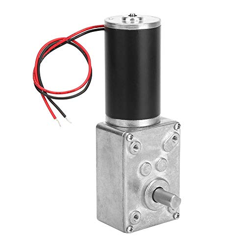 Geare Motor, 24V High Torsion  Reversible Worm Gear Motor Speed Reduce Electric Gearbox Motor 8mm Shaft Speed Reduce Motor for Smart Devices,Curtain Machines,etc(10RPM)