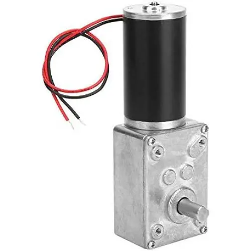 Motor High Torsion Speed Reduce Electric Gearbox Motor Reversible Worm Gear Motor 8mm Shaft Permanent Magnet Controls Power Tool Replacement Parts 24V(70RPM)