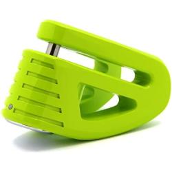 Acekit Veison Bicycle and Motorcycle Brake Disc Lock Heavy Duty Strengthen Body Sawing Resistant with Four Ribs 6mm Harden Lock Pin with Remind Cable-Green