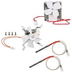 QuliMetal Grill Induction Fan Kit, Grill Auger Motor and and Grill Hot Rod, 2 Packs for Traeger Wood Pellet Grills