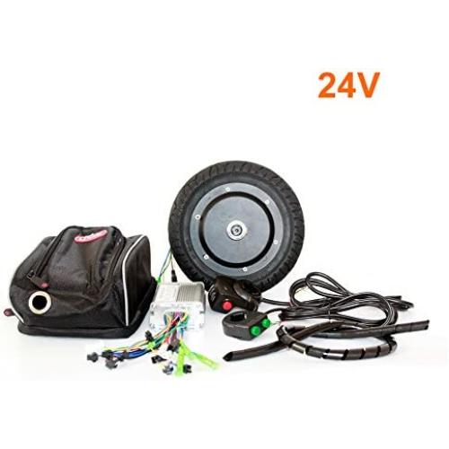 36V 350W Electric Scooter Conversion Kit 8 Inch Brushless Huv Motor Kit for Kick Scooter DIY Electric Trikke Speed Can Be 30KM/H