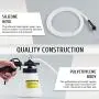 Orion Motor Tech Brake Bleeder, Pneumatic Brake Fluid Bleeder Kit with 8 Master Cylinder Adapters, 1L Vacuum Brake Bleeder for Solo Brake Fluid Replacement, Brake Fluid Bleeder Kit