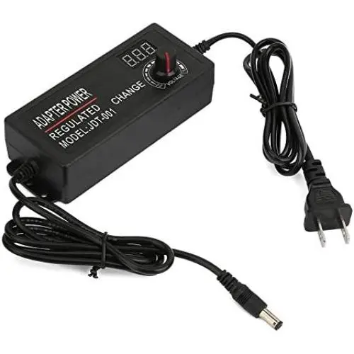 AC/DC Power Supply Adapter Universal 9-24V Voltage Display Speed regulating Power Supply with Voltage Adjustment knob for Motor Speed Control