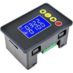 Taidacent Delay Timing On Off Time Relay Module 0000~9999s Digital Timer Delay Relay DC12V DC24V AC220V Control Switch LCD Digital Display Timer Relay (DC12V 240W)