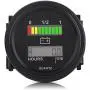 12V/24V/36V/48V/72V LED Digital Battery Indicator Gauge with Hour Meter for Golf Cart Forklift Car Scooter Motorcycle 12-72 Volt