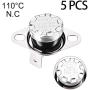 L-A KSD301 Thermostat 110°C/230°F 10A Normally Closed N.C Adjust Snap Disc Temperature Switch for Microwave,Oven,Coffee Maker,Smoker （5 Pcs）