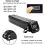 Jieoto Ebike Battery 48V 36V 10AH 13Ah Replacement Lithium Battery Pack for 750W 500W 350W 250W Electric Bike Folding Bike Bicycles Motor with Charger