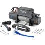 TACTIK 10,000 lb High Performance Winch with Integrated Solenoid, Steel Cable - 5.5 HP Electric Winch - 12-Foot Remote Controller - Bumper Mount Offroad Tow Recovery - Fits Jeep, Trucks, SUVs