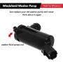 Windshield Washer Pump w/Grommet Replacement for Ford Escape, Focus, F150, F350, Mazda B2300, B2500 Mercury Monterey, Mariner Replaces OEM 7R33-17664-DA, 7L8Z-17664-A, F6SZ-17664-A