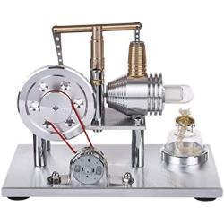 zzzopne technology Balance Type Stirling Engine Motor Education Model Electricity Generator Power Generator Physics Experiment with Copper Cylinder