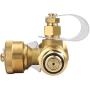 SHINESTAR Propane Brass Tee with 4 Port Adapter for RV and Motorhome, Propane Gas 4 Port Tee with Solid Brass