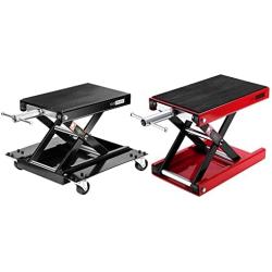 VIVOHOME 1100 Lbs Steel Wide Deck Motorcycle Lift ATV Scissor Lift Jack with Steel Motorcycle ATV Wide Deck Scissor Lift Jack Crank Hoist Stand