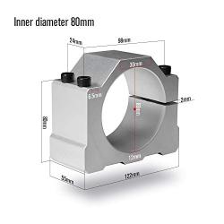 80mm Spindle Mount, Durable Motor Bracket 80mm Spindle Motor Mount Base CNC Clamp Shaft Spindle Motor Base Holder Support