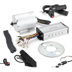 Electric Motor 1600W 48V go kart Electric Motor kit With throttle 33A Speed Controller BLDC ATV Kits Scooter Motorcycle Engine Ebike Conversion Kit Chain T8F
