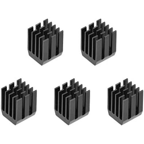 uxcell Electronic Radiators Heatsink for Stepper Motor,3D Printer 9x9x12mm Black 5pcs