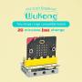 ELECFREAKS microbit Wukong Expansion Board Adapter for microbit Drive 8-Way Servo / 2-Way Motor / 8-Way Sensor, Breakout Board with 400mAh Li-ion Battery / 8 LED / 4 Rainbow LED