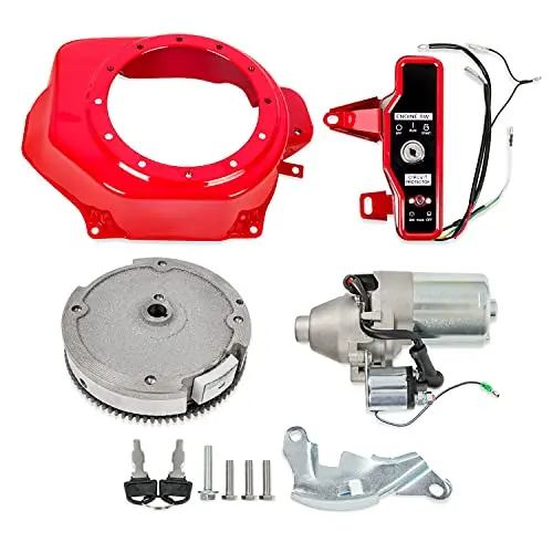 Kit de démarrage électrique uniquement compatible avec Predator 212 avec têtes non hémisphériques, Honda GX160 5.5HP GX200 6.5HP Commutateur Démarreur Moteur d'Allumage Volant Couvercle Ventilateur. Kit de démarrage électrique uniquement compatible avec Predator 212 avec têtes non hémisphériques, Honda GX160 5.5HP GX200 6.5HP Commutateur Démarreur Moteur d'Allumage Volant Couvercle Ventilateur.