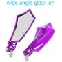 ESUPPORT Purple Universal Motorcycle Motorbike Bike 8mm 10mm Rear View Side Mirror Scooter ATV