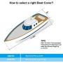 Mrrihand Trailerable Boat Cover Waterproof with Motor Cover, Heavy Duty UV Resistant Marine Grade Polyester, Fits V-Hull, TRI-Hull, Runabout Boat (Length: 17-19‘, Beam Width: up to 96