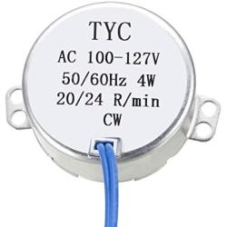 uxcell Electric Synchron Motor Turntable Synchronous Motor 100-127 VAC 20-24RPM 50/60 Hz 4W CW Direction for Hand-Made, Model or Guide Motor