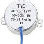 uxcell Electric Synchron Motor Turntable Synchronous Motor 100-127 VAC 20-24RPM 50/60 Hz 4W CW Direction for Hand-Made, Model or Guide Motor