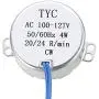 uxcell Electric Synchron Motor Turntable Synchronous Motor 100-127 VAC 20-24RPM 50/60 Hz 4W CW Direction for Hand-Made, Model or Guide Motor