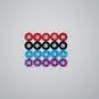 iRCMATRC Flange Nylon Insert Aluminum Alloy Self-Locking M5 Screw Propeller Nuts CW for RC FPV Racing Drone Motor (Pack of 20pcs) (Blue)