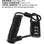 X AUTOHAUX Motorcycle Helmet Lock Bike Cable Lock Portable 3 Digit Security Resettable Combination Cable 2.9mm Bicycle Motorcycle Locks to 35.4