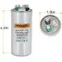 TOMORAL 35+10 MFD 35/10 uF ±5% 370VAC/440 Volt CBB65 Dual Run Round Capacitor for AC. for Condenser Straight Cool or AC Motor and Fan Starting or Heat Pump Air Conditioner (Universal Compatibility)