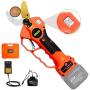 T TOVIA Professional Cordless Electric Pruning Shears, 25V Battery Powered Garden Tree Trimmer with Brushless Motor, 1 Lithium Battery, 40mm Cutting Diameter, LCD Power Display