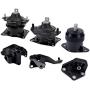 Engine Motor and Transmission Mount Set of 6 - Fits Honda Accord 2003-2007 2.4L Automatic Trans - Replaces A4526HY, A4517, A4509, A4542, A4516, A4510 - Front, Right, Rear, Upper Mounts