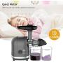 Masticating Juicer, Beet Carrot Juicer Extractor, Cold Press Juicer with Intelligent Control Speed, Slow Juicer Quiet Motor, Safety Small Feeder Chute for Fruits & Vegetables,Easy to Clean Juicer