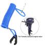 Engine Stop Switch Lanyard,2 pcs Outboard Engine Ignition Emergency Kill Stop Switch Safety Tether Lanyard for Outboard Engine Motor Kill Switch 12V Kill Switch Blau