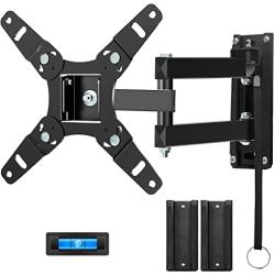 KDG RV TV Mount for Most 13-45 inch TV, Lockable RV TV Wall Mount for Camper Trailer Motor Home, Full Motion Wall Mount Bracket, Swivel Tilt Extension Rotation, Max VESA 200x200mm, up to 55lbs (Black)