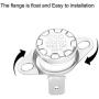 uxcell KSD301 Thermostat 195°C/383°F 10A Normally Closed N.C Adjust Snap Disc Temperature Switch 2pcs