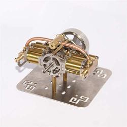 Teerwere Stirling Engine Motor 90 x 90 x 45mm Creative Mini Steam Engine Model Without Boiler for Model Ship (Color : Gold, Size : One Size)