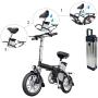 Jieoto 48V Ebike Battery 10Ah 18.5Ah Electric Bicycle Battery Lithium Li-ion Folding Bike for 750W 500W 350W 250W E-Bike Motor with Charger and BMS