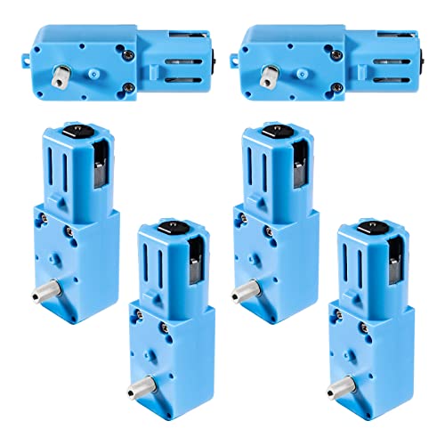 6PCS TT Gear Motor 1 : 90 Mini DC 6V Gear TT Motor with Metal Gears for Robot Smart Car DIY RC Toys Electric Motor Gearbox Blue