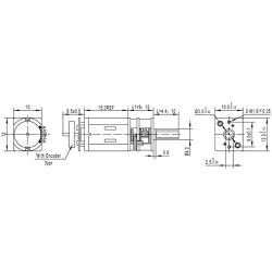 6v 12v 1000rpm Micro Gearbox Dc Motor with Encoder