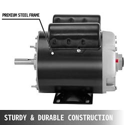 VEVOR Air Compressor Motor, 2Hp 3450RPM Electric Compressor Motor 115V 230V 56 Frame Single Phase Electric Motor for Air Compressor