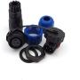 SD13 3pin Waterproof Power Connector, LED Power Cable Wire Connector Kit, IP68 Aviation Plug(Male)-Socket(Female) Connector Set (3PIN, Panel Mount)