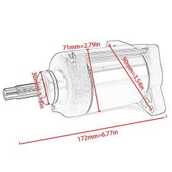 31200-HP5-601 31200-HR0-F01 SMU0418 Starter Motor for Honda Rancher 420 ATV 2007-2014 TRX420 Starter TRX420FE TRX420FM TRX420FA TRX420TE TRX420TM
