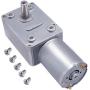 weideer DC 12V 45RPM Turbo Worm Geared Motor High Torque Micro 13mm Shaft Geared Motor with Screws JGY370-1245