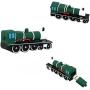 Engine USB Drive - Locomotive Flash Drive for Boys and Girls - Trendy Flash Drive - Back to School Gifts for Kids (Green Locomotive)