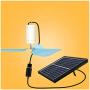 Utopone Small Solar Ceiling Fan USB Interface can Charge Mobile Phone Easy to Start Ceiling Fan Rotary Button Stepless Speed Regulation Round Edge Treatment Built-in Hook