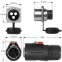 GaiRen Trolling Motor Plug Receptacle Set 3 Pin 80Amp, 12/24/36/48 Volt Marine Boat Power Waterproof IP67 Connector Plug for High Current Trolling Motors Compatible with 5/6 AWG wire